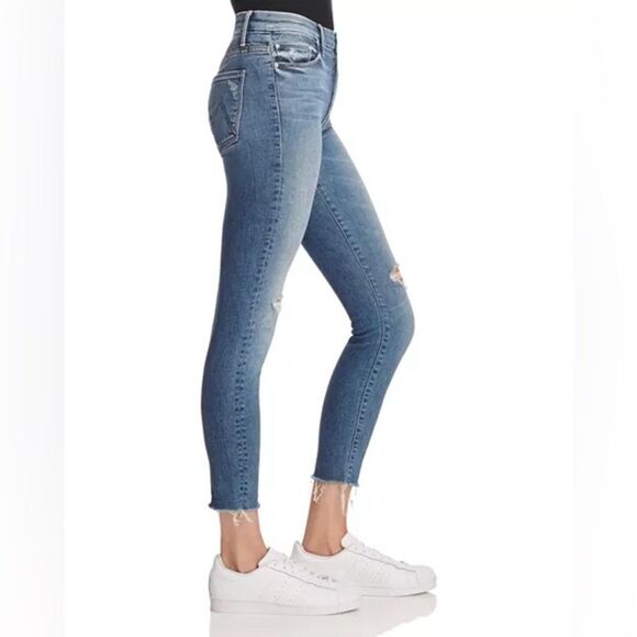 Mother jeans looker RARE Mother Looker Jeans w/ custom embroidered message 27. - Picture 1 of 11